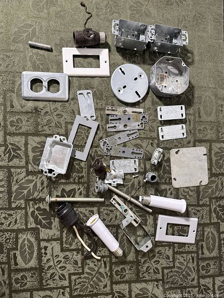 Assorted electrical boxes, plates & hardware | Maxsold