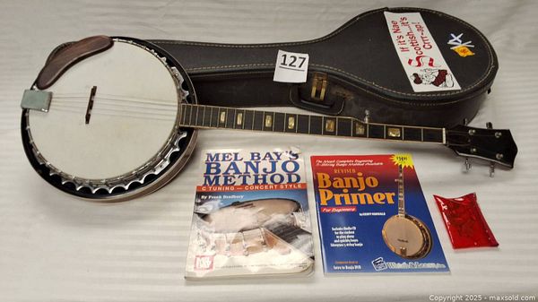 Five-String Banjo With Case And Books | Maxsold