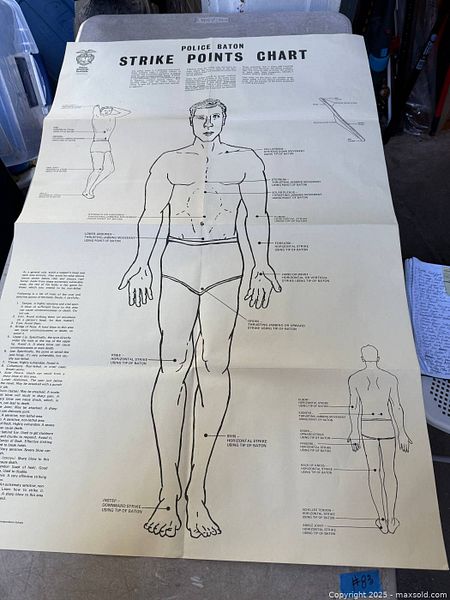 Police Baton Strike Points Chart 1977 | Maxsold