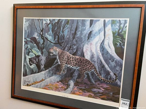 Arthur Singer pencil-signed framed art print 29