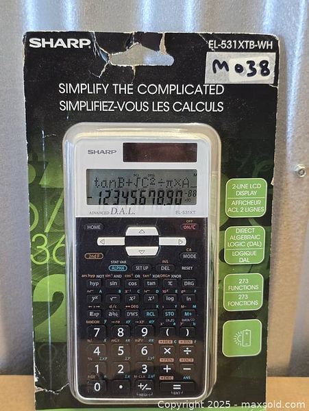 Sharp EL531XTBWH scientific calculator Maxsold