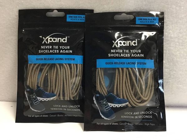 View of Xpand Quick Release No-Tie Shoelaces, 2 Packs | Maxsold