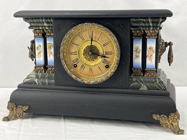 Early 1900s E. Ingraham mantel clock with key | Maxsold