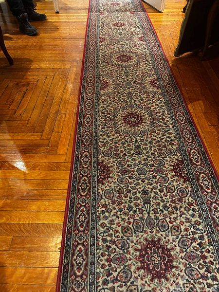 Traditional Hall Runner Rug 34-Foot Traditional Floral Runner Rug | Maxsold