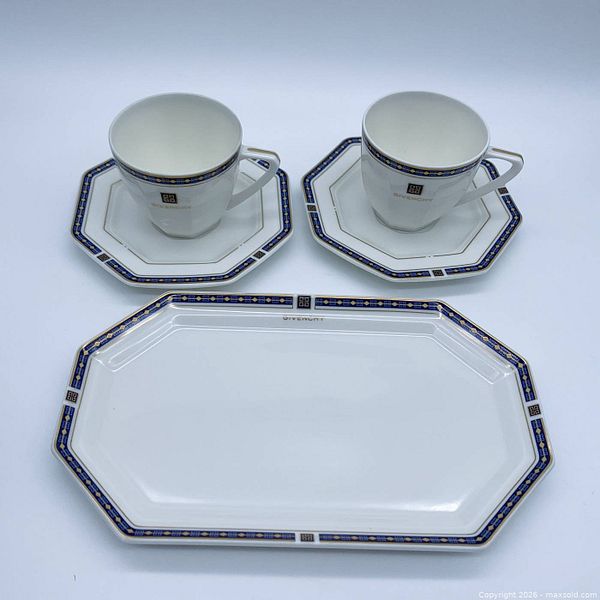 5-Piece Givenchy Porcelain Coffee/Tea Set With Tray | Maxsold