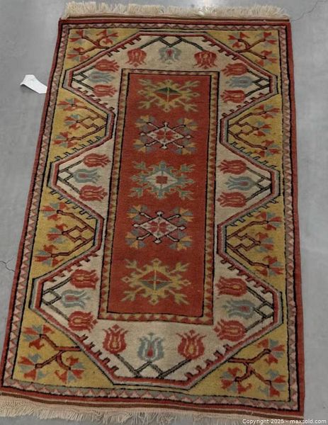 Handwoven Persian Wool Rug 50x31 in | Maxsold