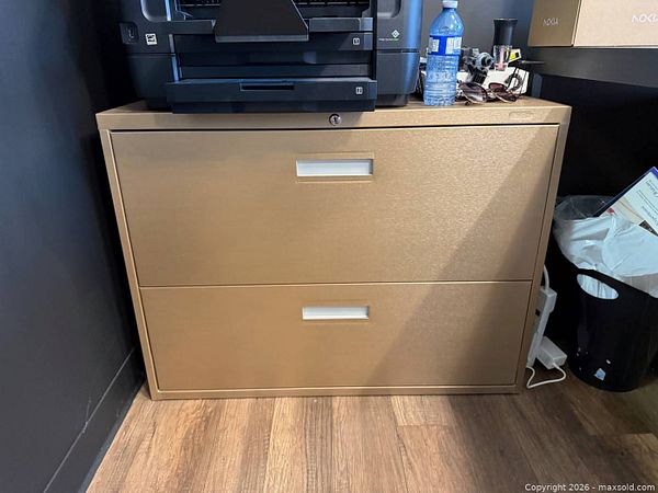 Gold Filing Case Custom Gold-Wrapped Filing Cabinet | Maxsold
