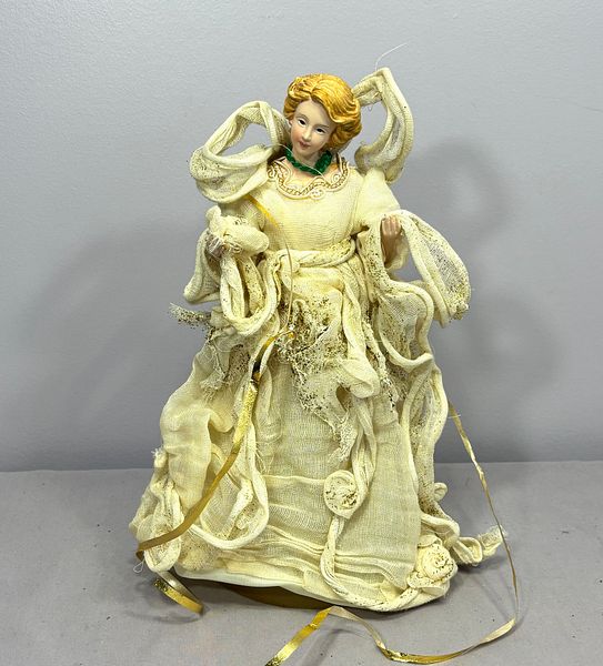 Vintage angel Christmas tree topper 12